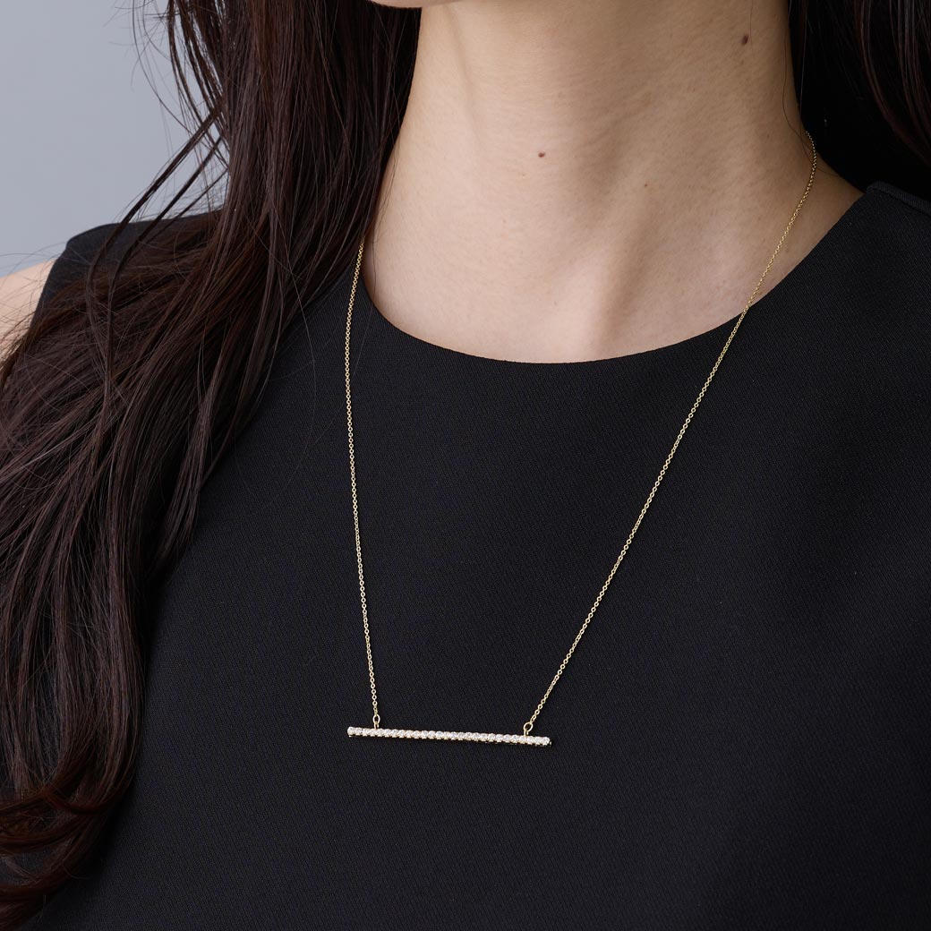 Four Sparkle Motif Necklace｜日本製 選べる4モチーフ ラインストーン