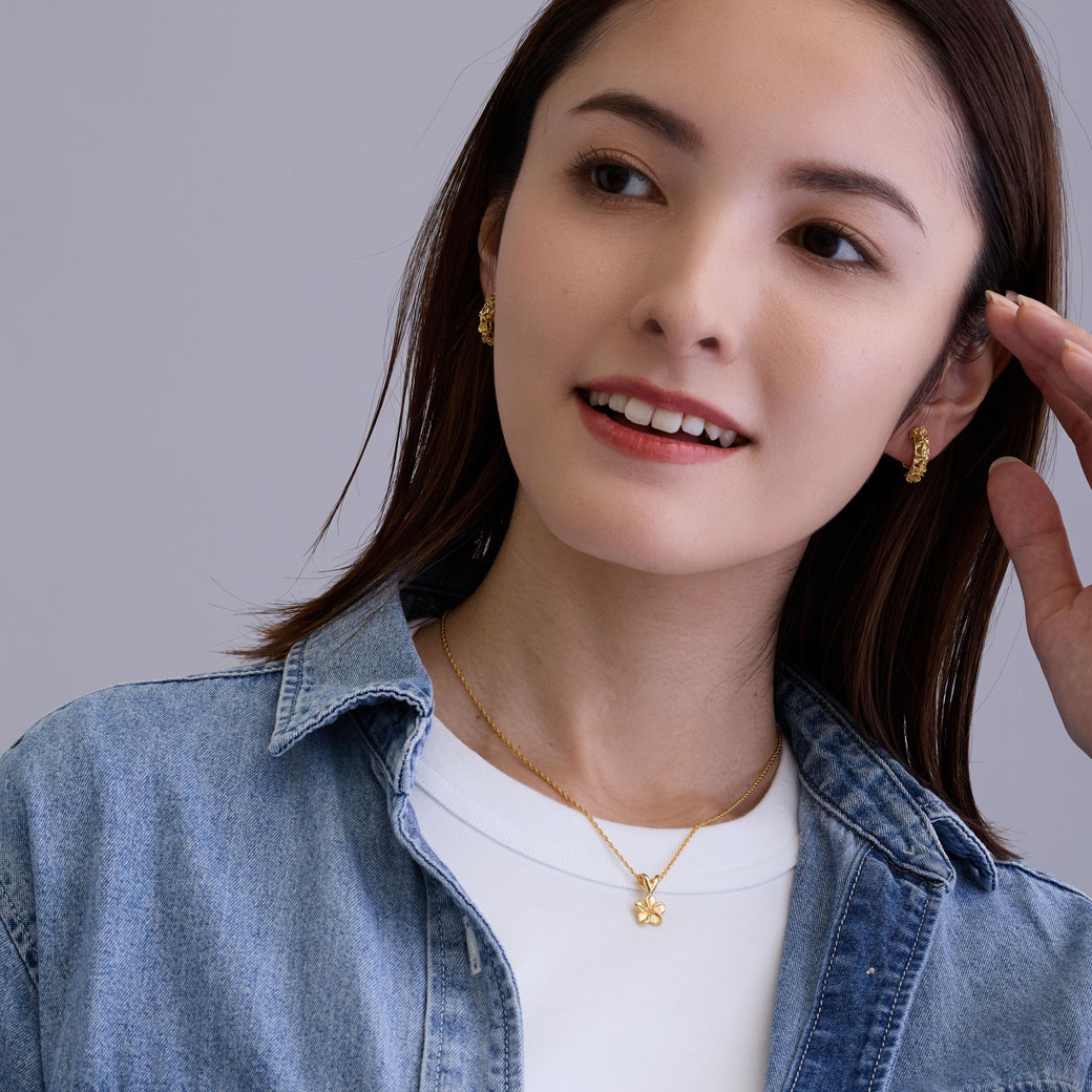 Plumeria Hawaiian Necklace｜日本製プルメリアフラワーネックレス